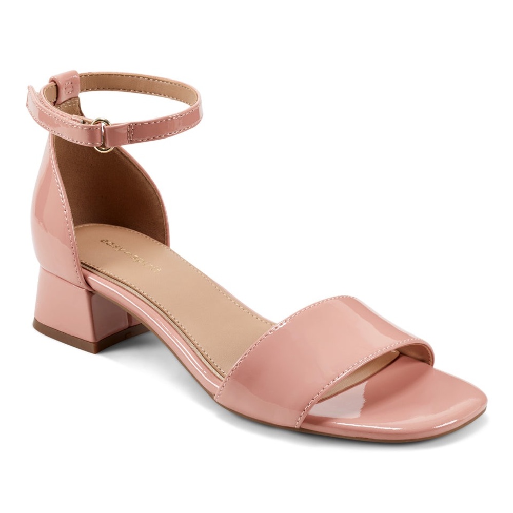Easy Spirit Patent Leather Dress Sandal Block Heel Size 9.5M
